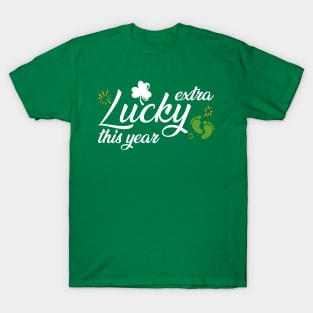 Extra Lucky This Year, St Patricks Maternity, Pregnancy Announcement T-Shirt